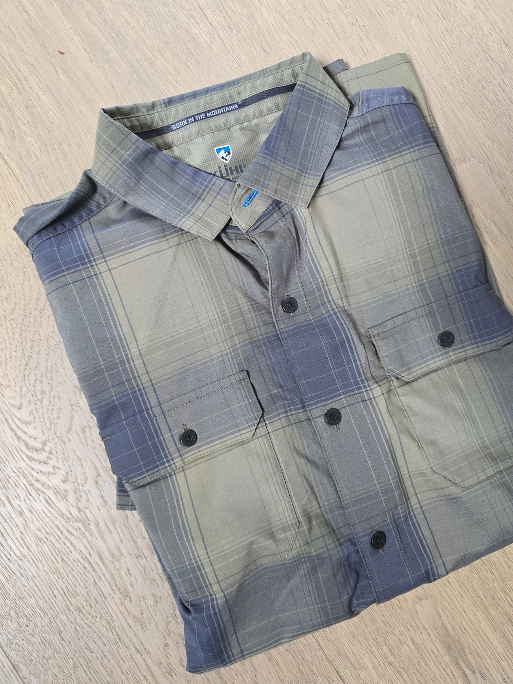 Men's KUHL Response Short Sleeve Plaid Technical Shirt - Men's Medium